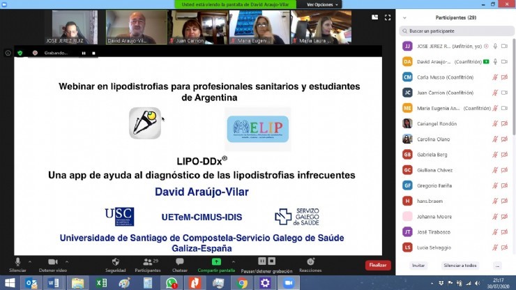 AELIP brings together healthcare professionals and students from Argentina in a training webinar on Lipodystrophies