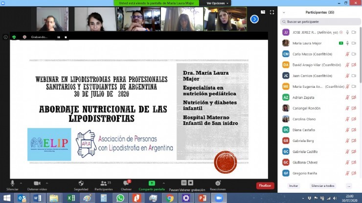 AELIP brings together healthcare professionals and students from Argentina in a training webinar on Lipodystrophies