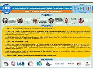 AELIP will conduct a training webinar on Lipodystrophies for health professionals and students in Peru
