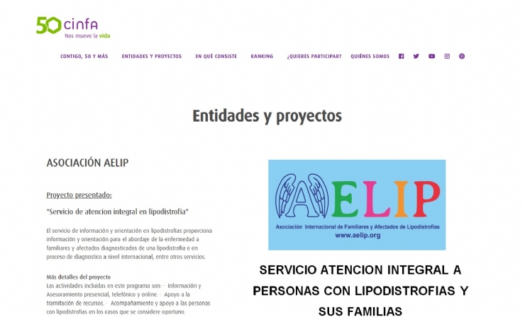 AELIP ermutigt, sein Projekt Integral Attention in lipodystrophies in der Initiative 