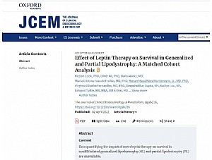 Eine im Journal of Clinical Endocrinology & Metabolism (JCEM) veröffentlichte Studie zeigt den Effekt einer Leptinbehandlung auf das Überleben bei generalisierter und partieller Lipodystrophie