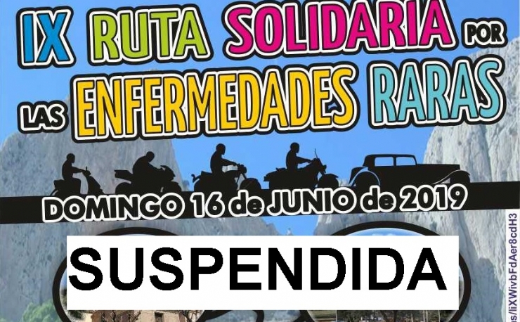 Suspendida la Ruta solidaria por las enfermedades raras que iba a tener lugar el próximo 16 de junio entre Totana y María