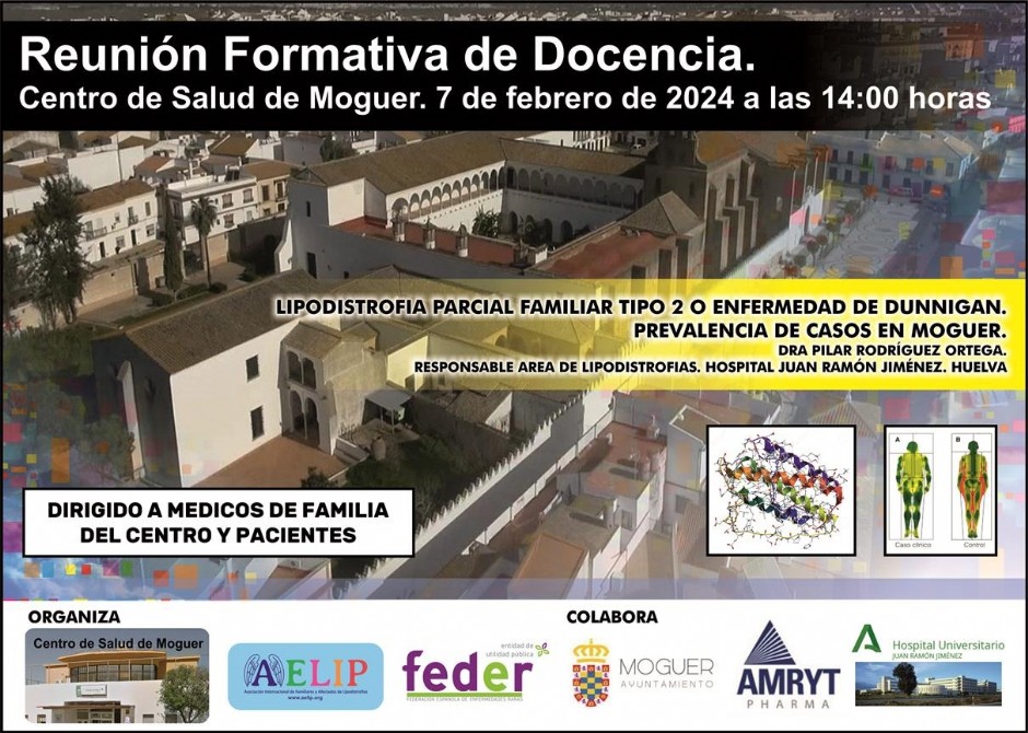 AELIP realizará el próximo 7 de febrero una acción formativa sobre lipodistrofias en el Municipio de Moguer (Huelva)