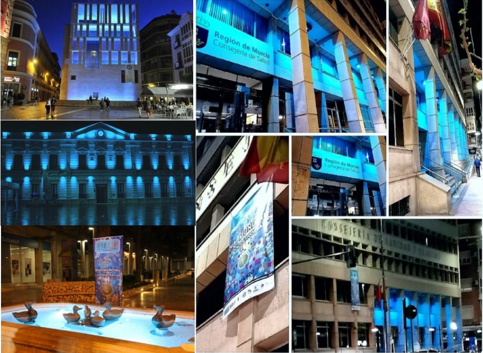 Edificios emblemáticos, ayuntamientos y espacios públicos de todo el territorio nacional se iluminarán de color turquesa el próximo 31 de marzo con motivo del DIA MUNDIAL DE LAS LIPODISTROFIAS