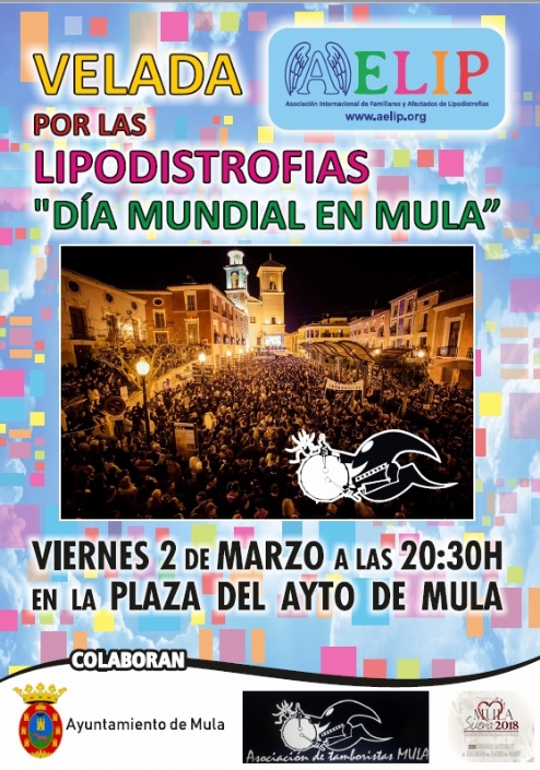 El próximo 2 de marzo se celebrará en Mula una Velada por las lipodistrofias