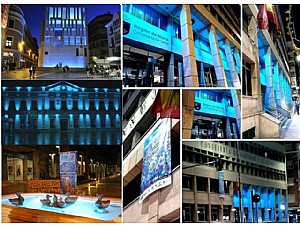 Edificios emblemáticos, ayuntamientos y espacios públicos de todo el territorio nacional se iluminan de color turquesa con motivo del DIA MUNDIAL DE LAS LIPODISTROFIAS