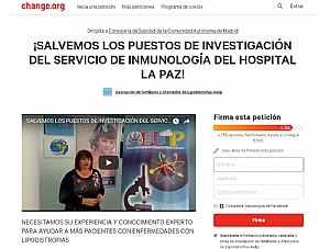 AELIP lanza una petición en change.org para salvar los puestos de investigación del Servicio de Inmunología del Hospital de La Paz en Madrid