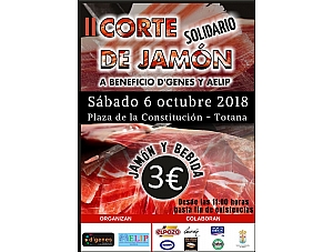 La plaza de la Constitución de Totana acogerá el II Corte Solidario de Jamón el próximo 6 de octubre, la mitad de cuyos beneficios serán para AELIP