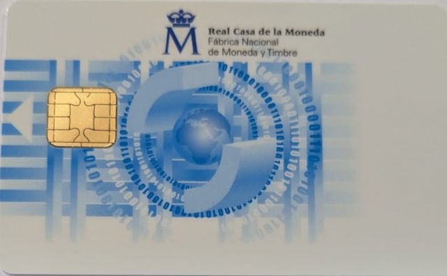 Tarjeta criptográfica serigrafía FNMT con chip antiguo