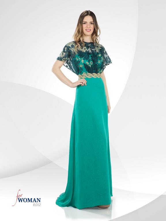 rehén Panorama Ajustamiento Vestido Fiesta turquesa cuerpo encaje verde y negro Boutique Ana