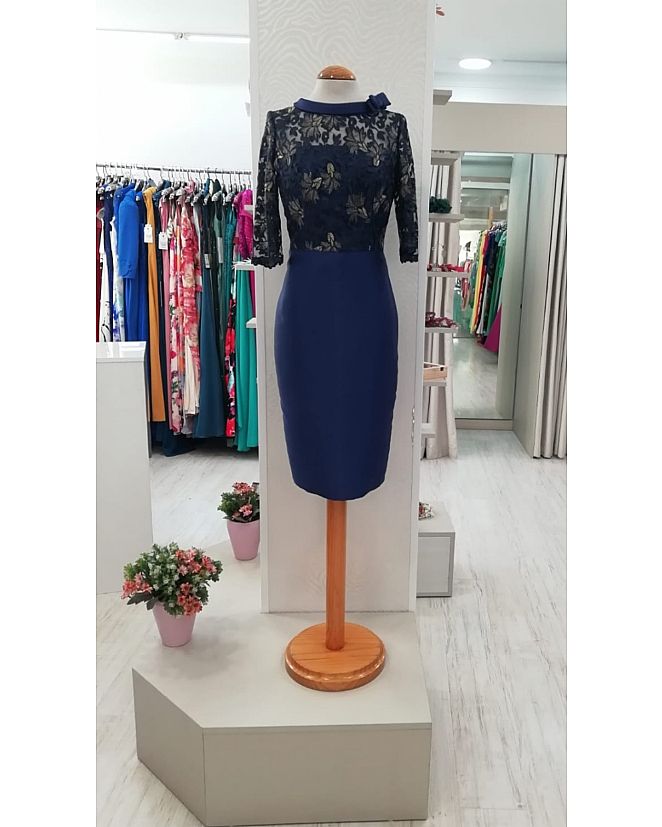 Producto: VESTIDO BETZZIA AZUL Y DORADO 