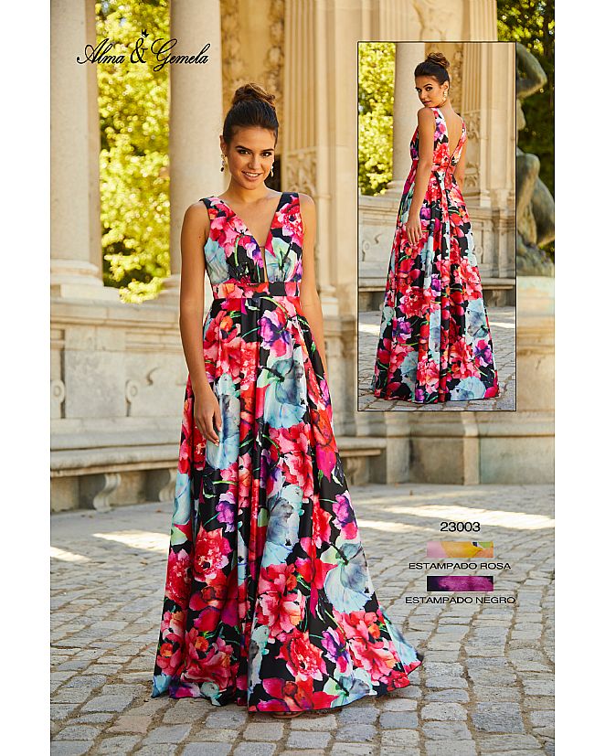 Producto: VESTIDO LARGO ESTAMPADO FLORAL