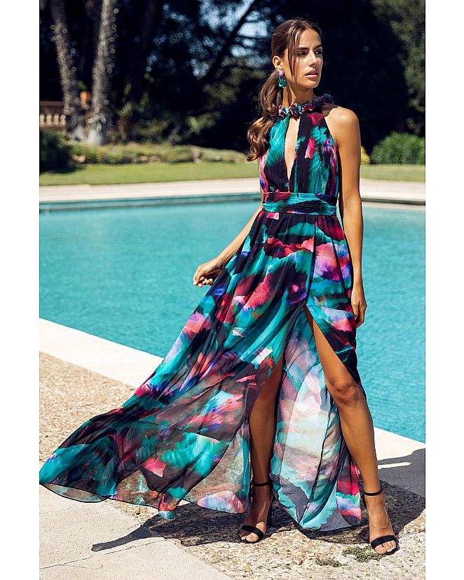 Producto: VESTIDO DE FIESTA LARGO ESTAMPADO