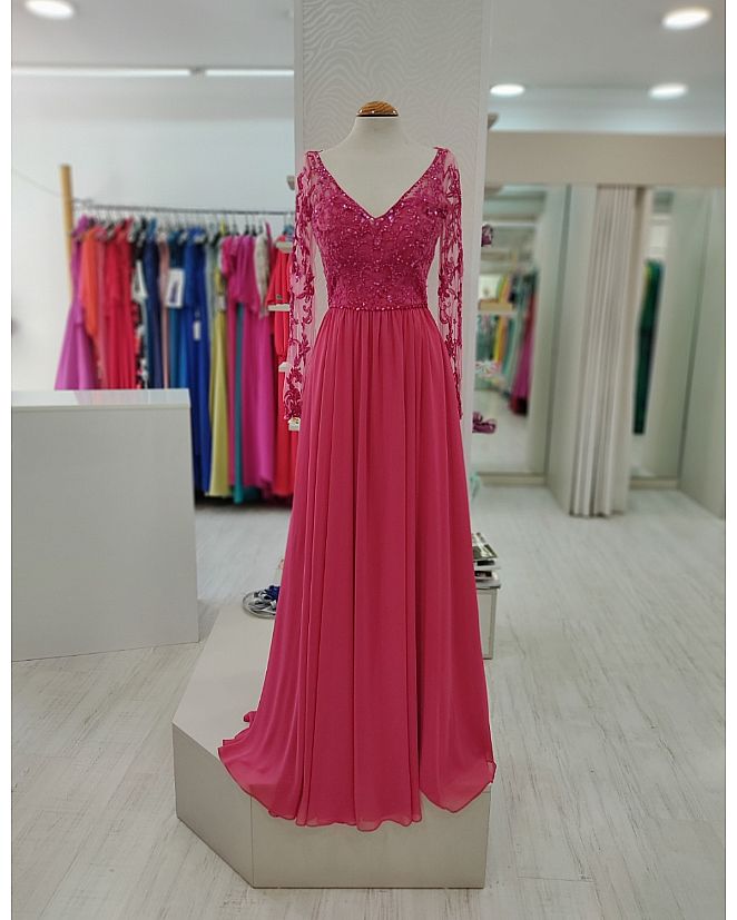 Producto: VESTIDO FUCSIA ML