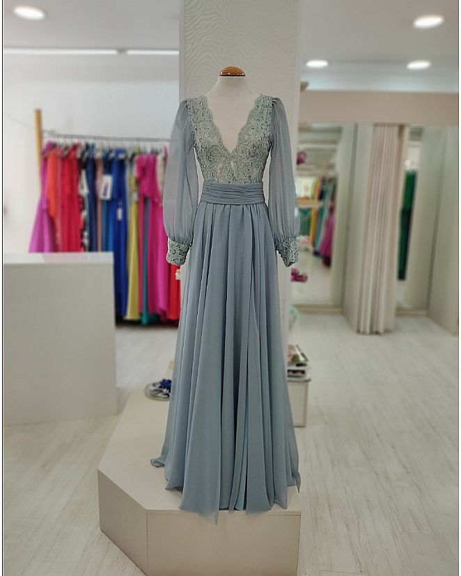 Producto: VESTIDO BYANA AZUL HIELO