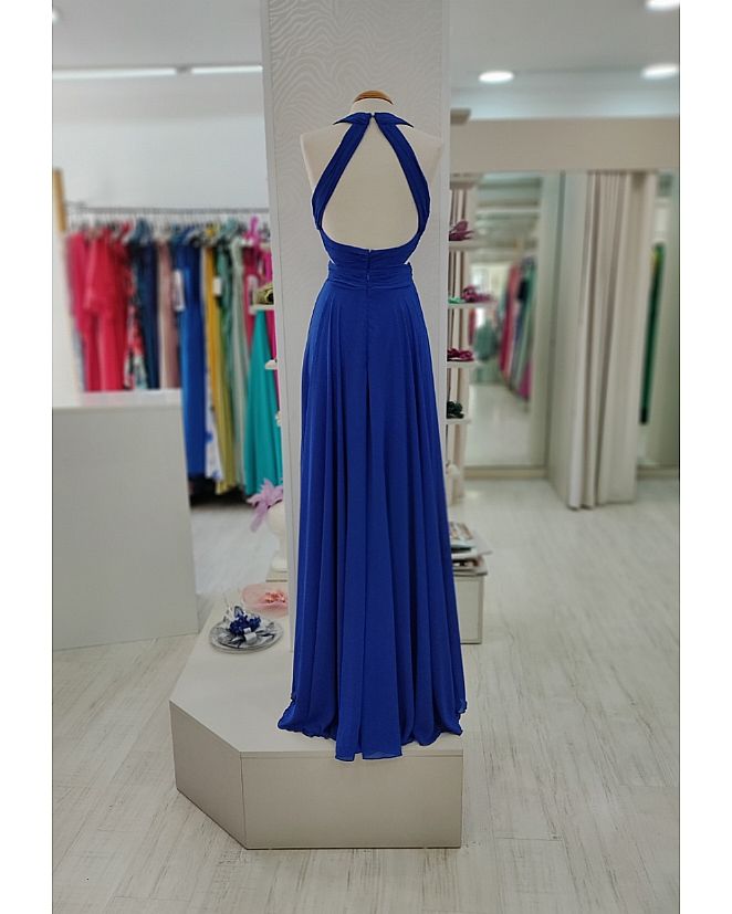 VESTIDO AZULÓN ESPALDA DESCUBIERTA  - Foto 1