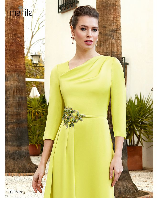 VESTIDO DE CREP SATINADO COLECCION MANILA - Foto 1