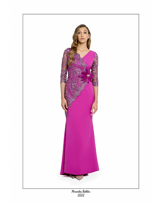 Producto: VESTIDO MERCEDES ROLDAN ENCAJE MORADO