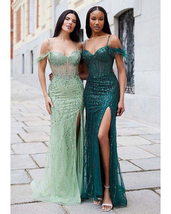 Vestido pedrería verde esmeralda - Foto 3