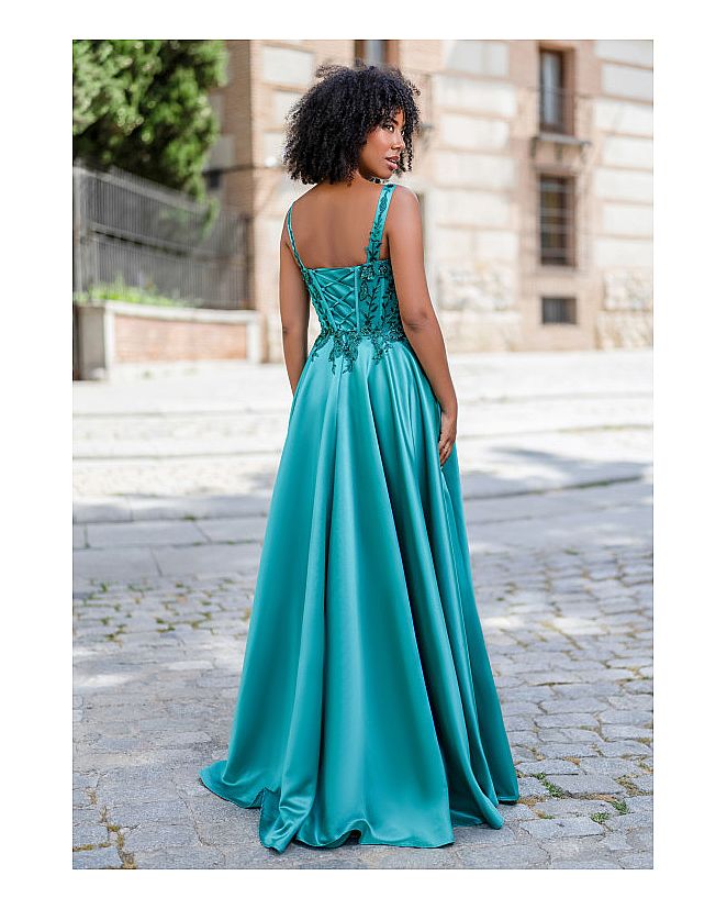 Vestido de pedrería color teal - Foto 2