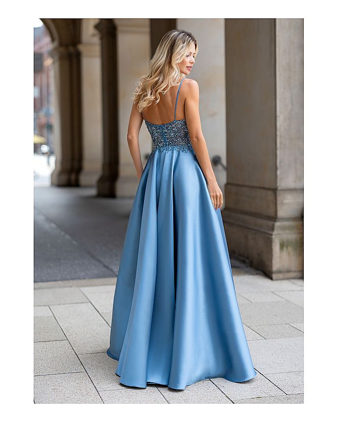 Vestido de pedrería azul empolvado - Foto 2