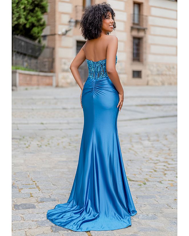 Vestido de pedrería azul zafiro - Foto 2