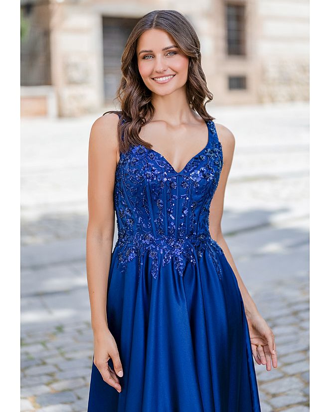 Vestido de pedrería azul eléctrico - Foto 1 Vestido de pedrería azul eléctrico - Foto 1