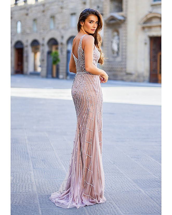  Vestido de pedrería Champagne - Foto 2