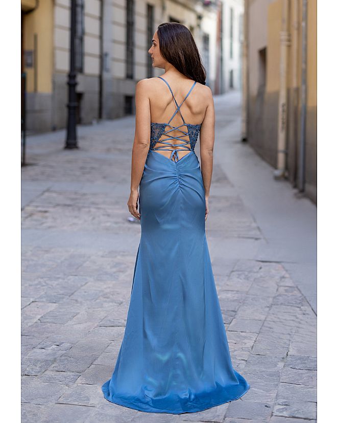 Vestido de pedrería azul cerúleo - Foto 2