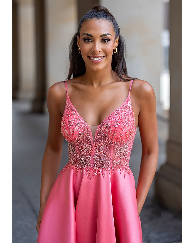  Vestido de pedrería coral intenso - Foto 1