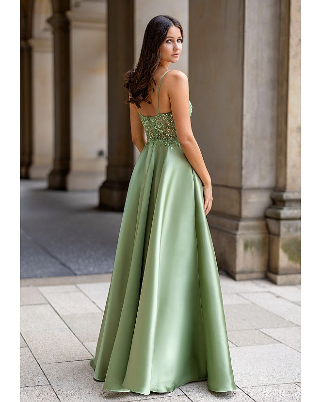 Vestido de pedrería verde musgo claro - Foto 2