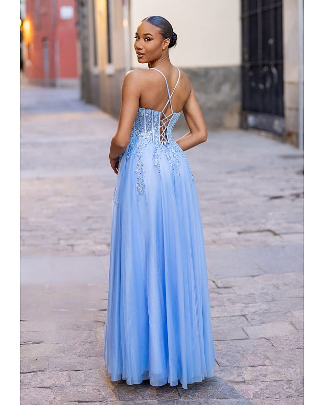 Vestido de pedrería azul aciano - Foto 2