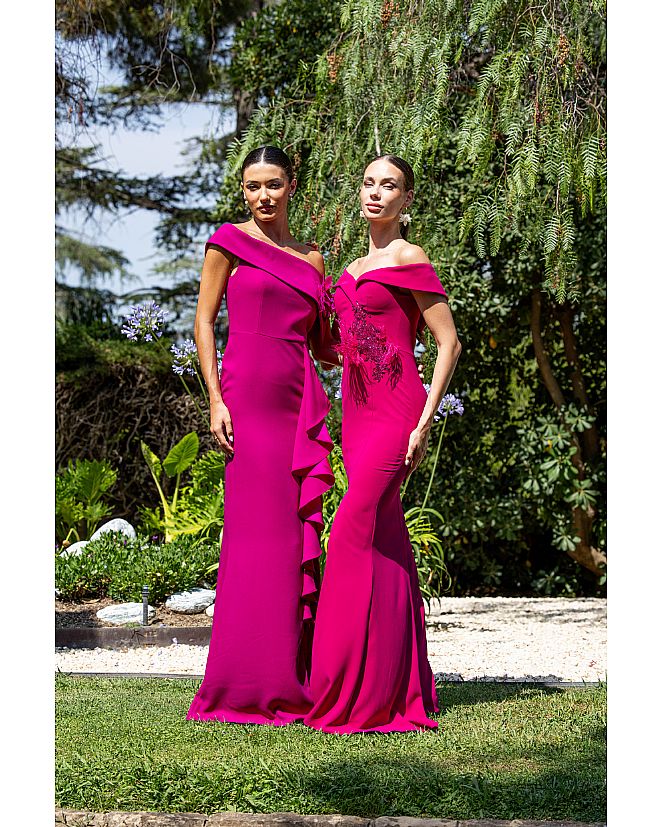 Vestido fucsia intenso - Foto 1