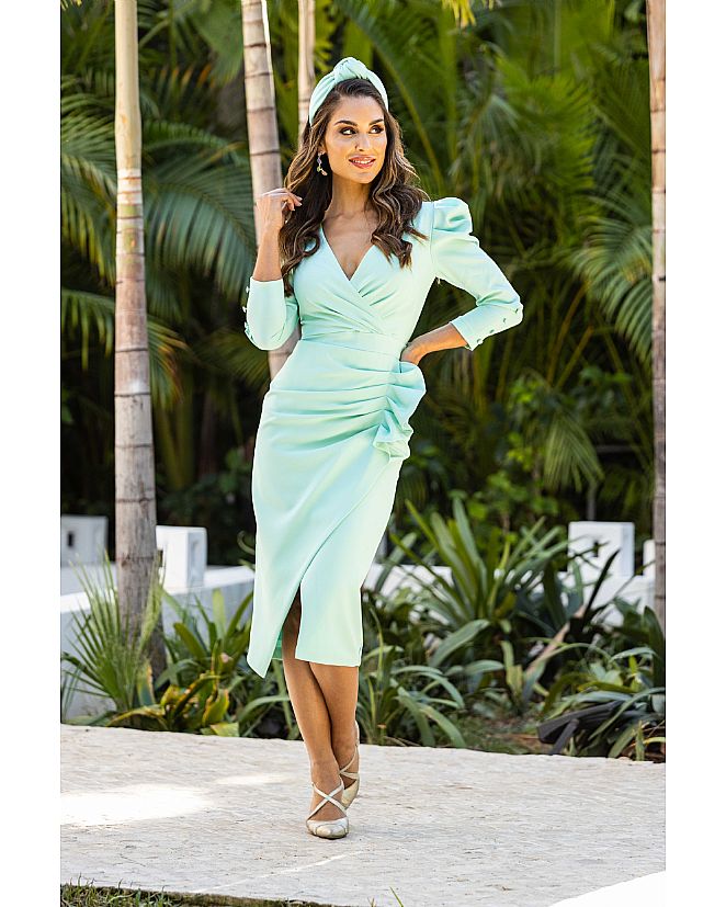 Producto: Vestido corto de ceremonia verde aqua