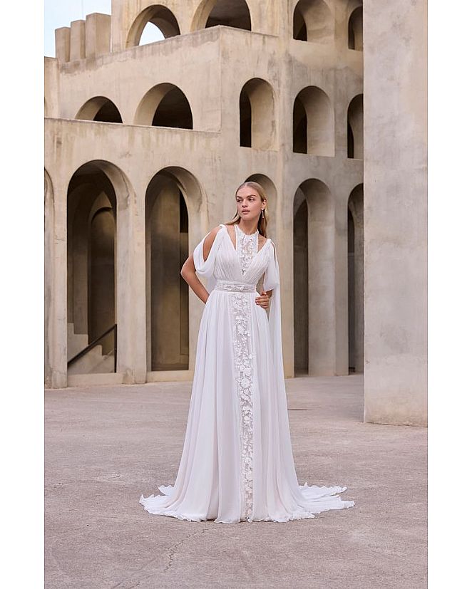 VESTIDO BOHO CON CUERPO DRAPEADO - Foto 3