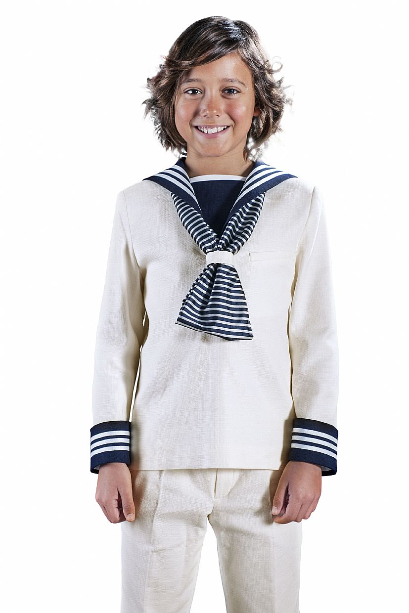 Producto: Traje marinero semi hilo blanco 