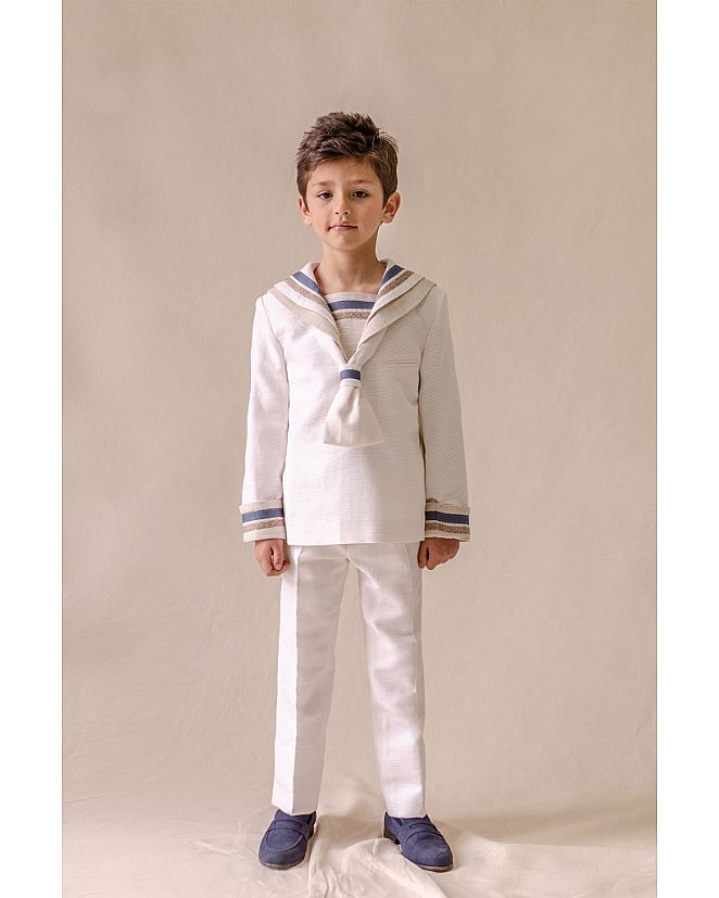 Producto: Traje Marinero lino blanco