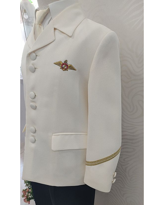 TRAJE  COMUNIÓN ALMIRANTE BEIGE AZUL MARINO  - Foto 2