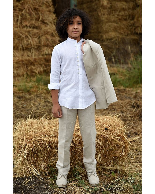TRAJE DE COMUNIÓN CON CUELLO MAO - Foto 1