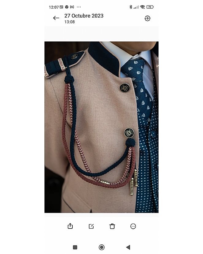 TRAJE DE COMUNIÓN ALMIRANTE CON CUELLO MAO  - Foto 2