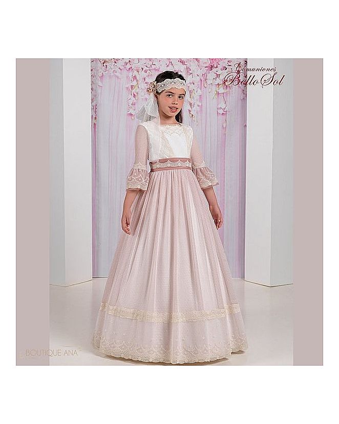 Producto: VESTIDO COMUNIÓN BELLO SOL ROSA PASTEL