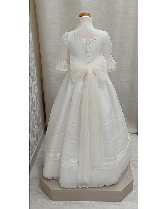 VESTIDO DE COMUNIÓN  CUERPO CON TOPITOS  - Foto 2