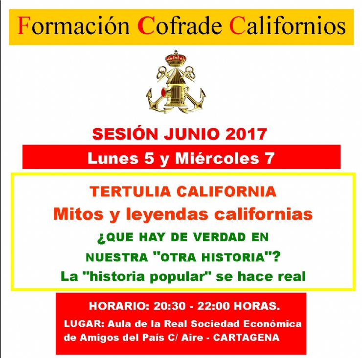 Formación Cofrade. Días 5 y 7 de Junio Formación Cofrade. Días 5 y 7 de Junio