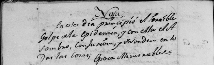 “Sin procesiones en 1804 y 1805 por una epidemia de fiebre amarilla” “Sin procesiones en 1804 y 1805 por una epidemia de fiebre amarilla”