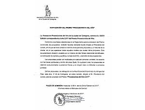 La Asociación Procesionista del Año convoca su premio anual.