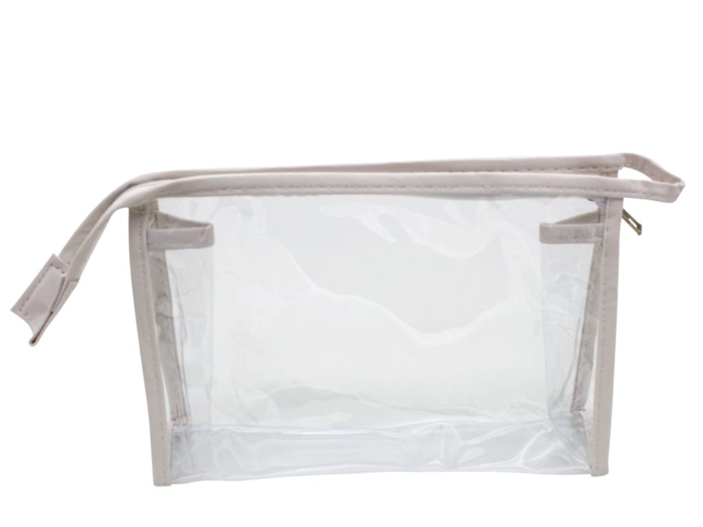Neceser transparente blanco (23x14,5 cm.) - Detalles Caramelos SL.