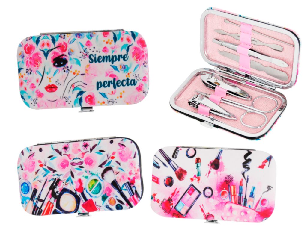 Estuche de piel manicura chicas (11x6,5 Detalles SL.