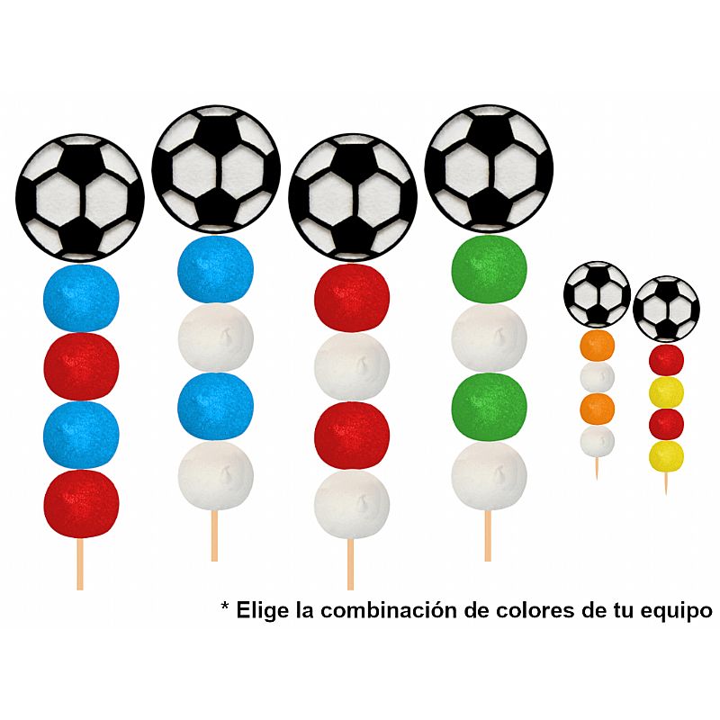 Brocheta de golosinas balón fútbol (Aprox. 50 gr.)