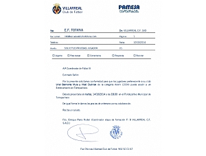 Convocatoria Villarreal CF SAD