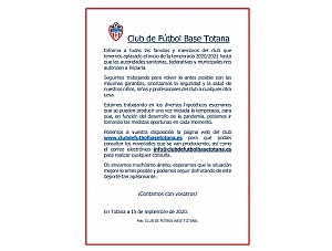 COMUNICADO OFICIAL TEMPORADA 2020/21